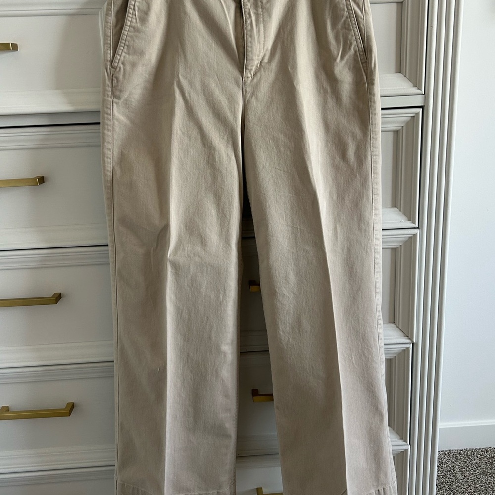 J. Crew Boot-Cut Pants in Light Khaki